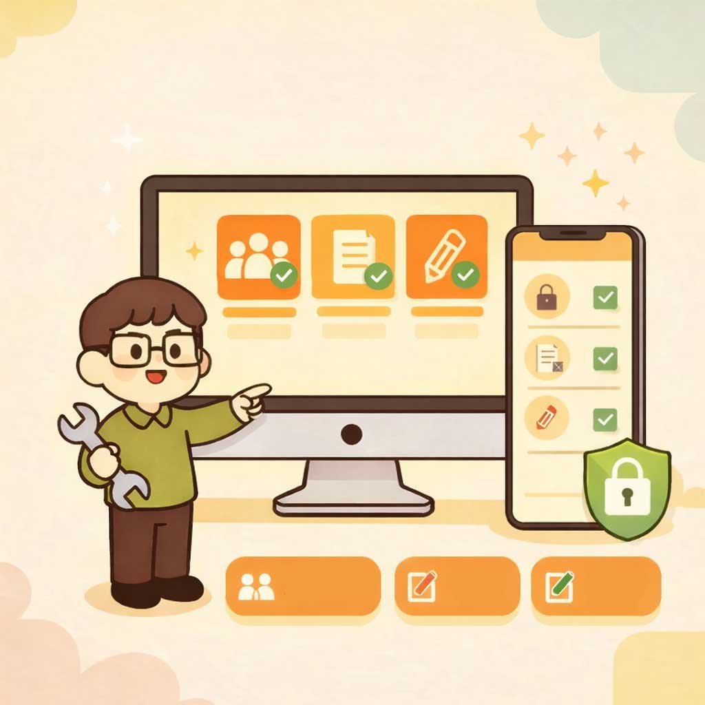 회원관리, 게시판 읽기, 쓰기 권한 설정 기능